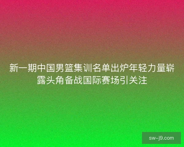 新一期中国男篮集训名单出炉年轻力量崭露头角备战国际赛场引关注